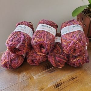Moda Dea Cartwheel yarn 7 skeins Bronzeberry destash lot -  bundle 1 of 4